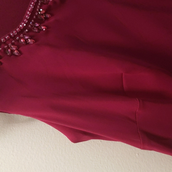 SLNY Dresses Boysenberry Tiered Chiffon Cocktail Dress Poshmark